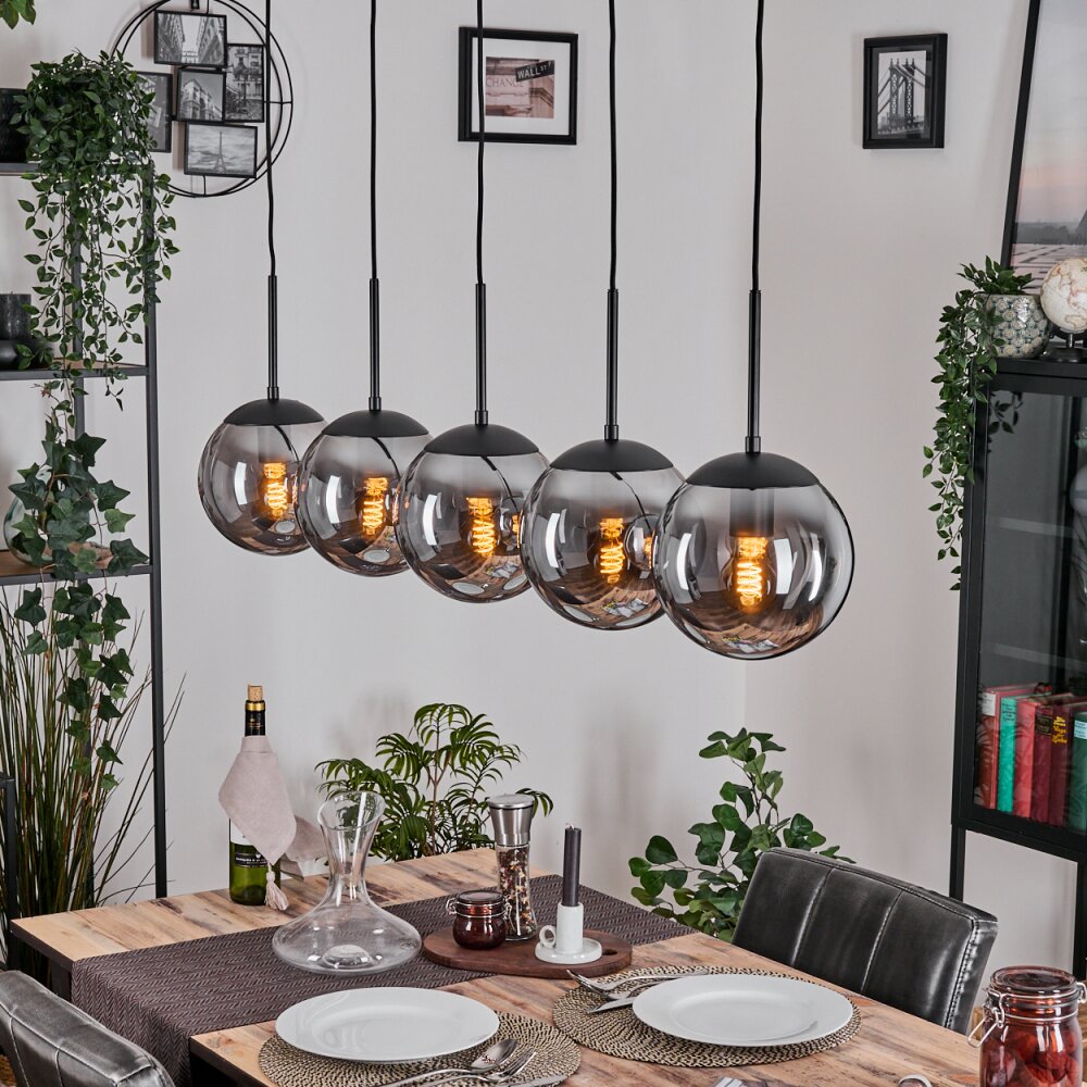Gastor Hanglamp, Kogellampje, Hanglamp Rookkleurig, 5-lichts main product photo