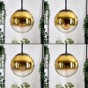 Gastor Hanglamp, Kogellampje, Hanglamp Goud, Duidelijk, 5-lichts