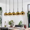 Gastor Hanglamp, Kogellampje, Hanglamp Goud, Duidelijk, 5-lichts