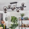 Chehalis Plafondlamp, Kogellampje Chroom, Rookkleurig, 8-lichts
