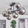 Chehalis Plafondlamp, Kogellampje Chroom, Rookkleurig, 8-lichts