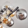 Gastor Plafondlamp, Kogellampje Amber, Duidelijk, Rookkleurig, 10-lichts
