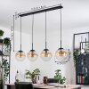 Gastor Hanglamp, Kogellampje, Hanglamp Amber, Duidelijk, 4-lichts