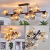 Gastor Plafondlamp, Kogellampje Amber, Duidelijk, Rookkleurig, 10-lichts