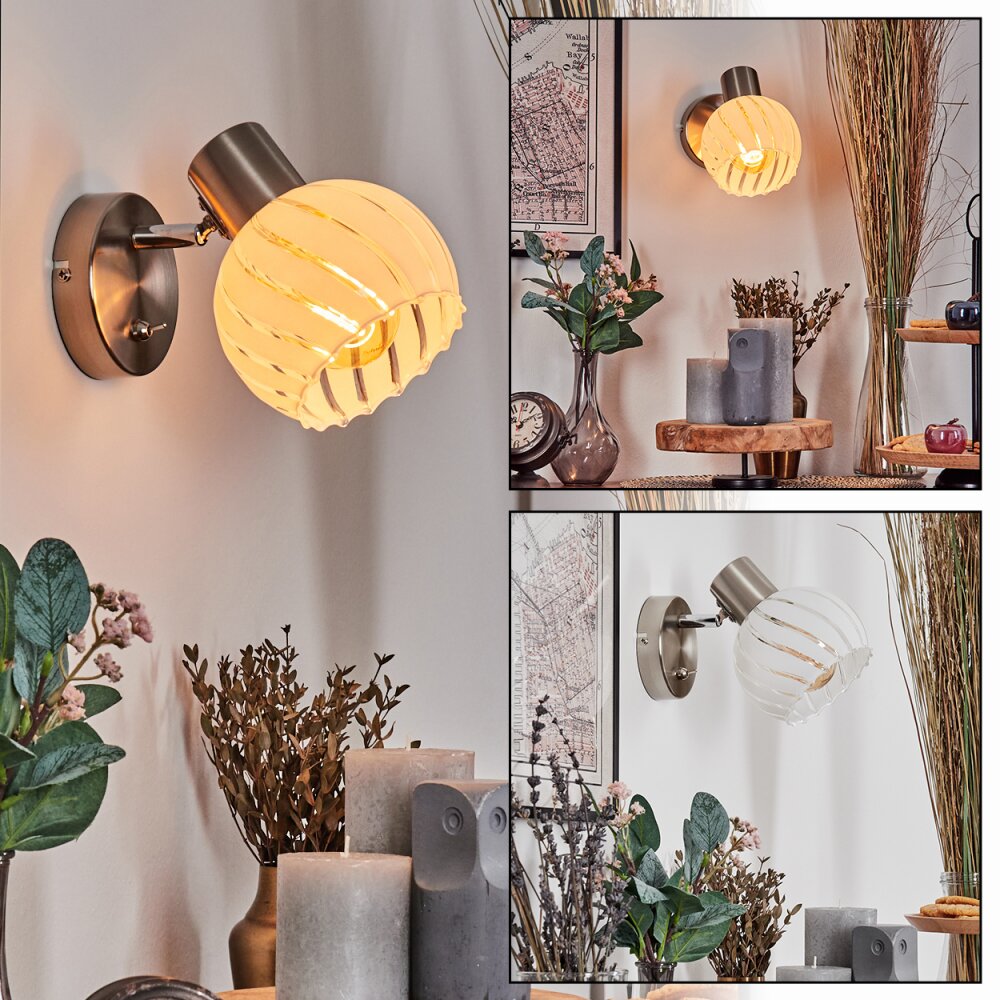 Dysted Kogellampje, Wandlamp, Muurspot Nikkel mat, 1-licht main product photo