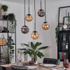Gastor Hanglamp, Kogellampje, Hanglamp Amber, Rookkleurig, 5-lichts