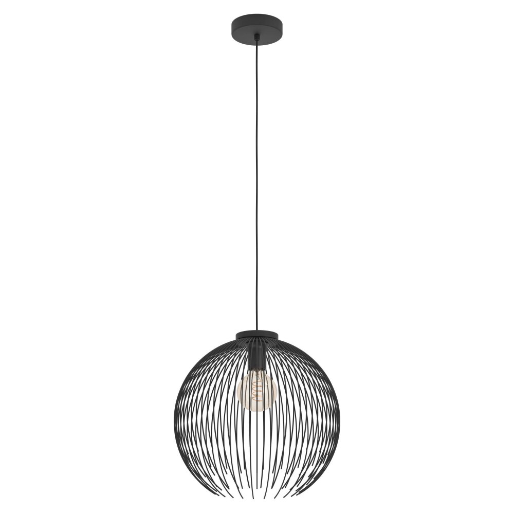 Eglo verlichting VENEZUELA Hanglamp Zwart, 1-licht main product photo