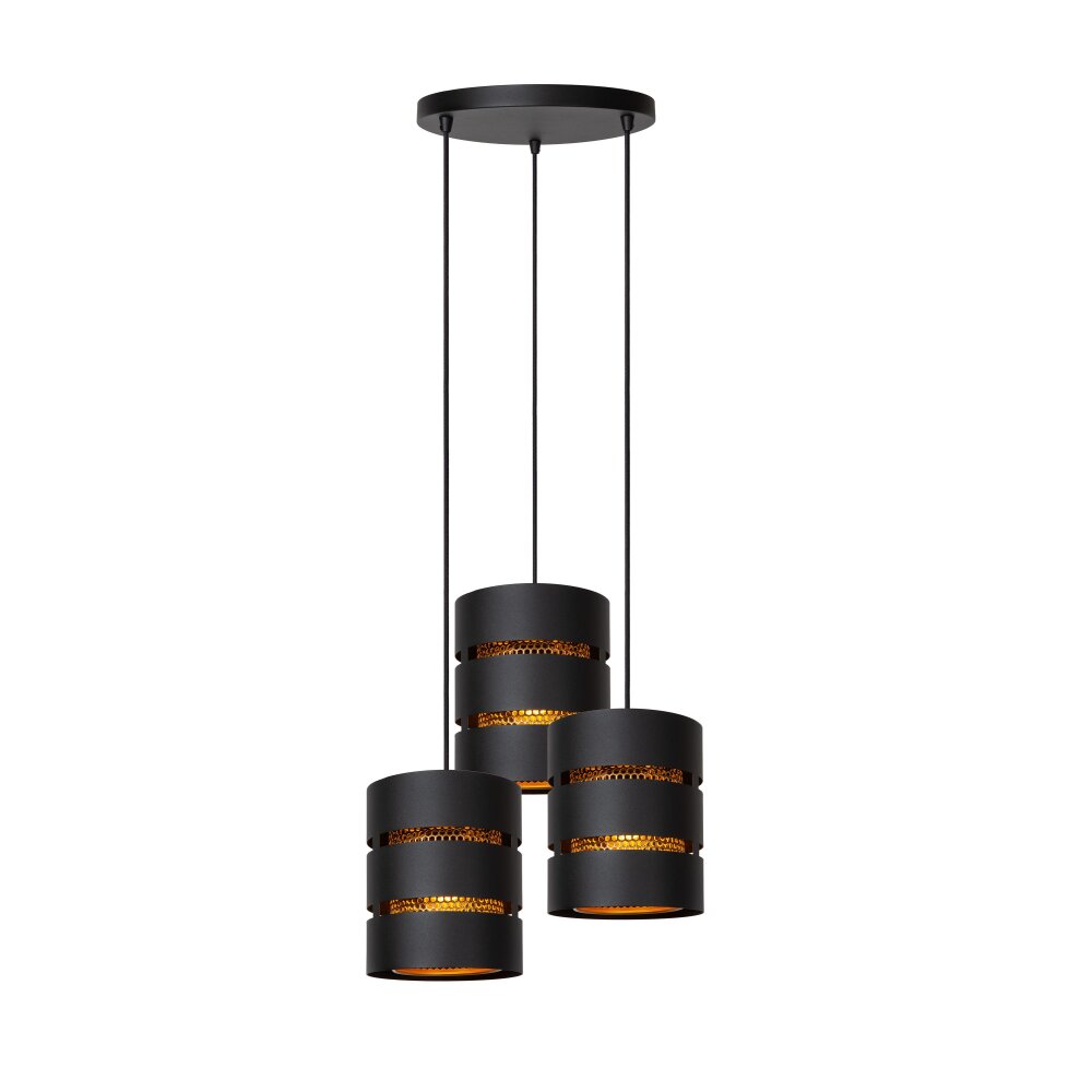 Lucide ROSAS Hanglamp Zwart, 3-lichts main product photo