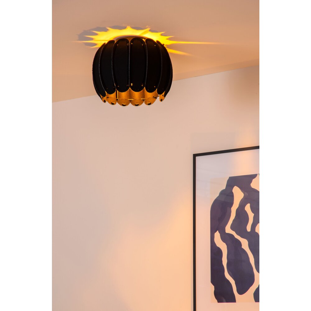 Lucide SPENCER Plafondlamp Zwart, 1-licht main product photo