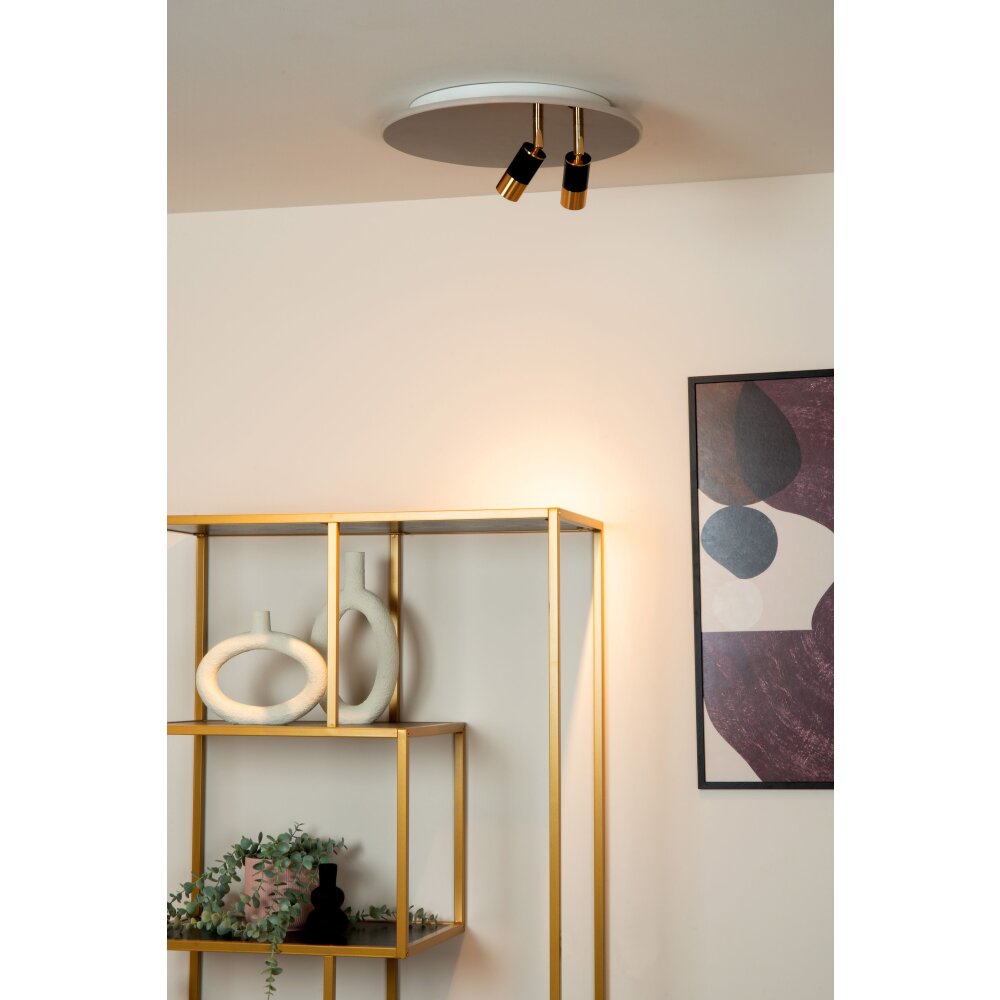 Lucide JUBEL Plafondlamp LED Chroom, 2-lichts