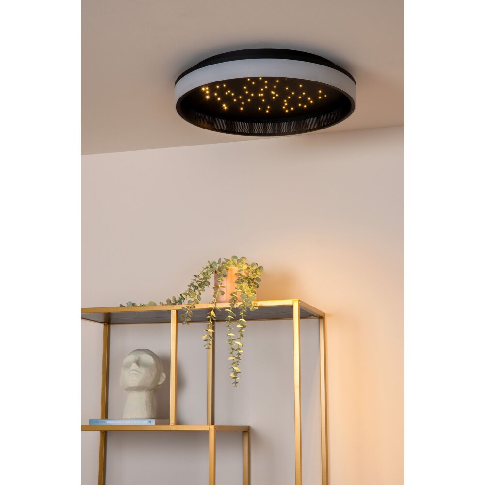 Lucide ESTREJA Plafondlamp LED Zwart, 1-licht