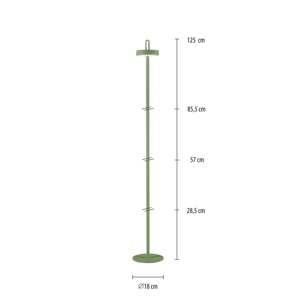 Lichten Direct AMAG Staande lamp LED Groen, 1-licht