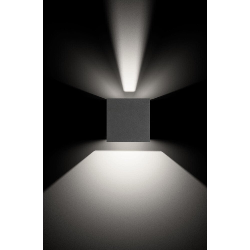 LCD Fischeck Licht omhoog & omlaag, Wandlamp LED Antraciet, 2-lichts main product photo