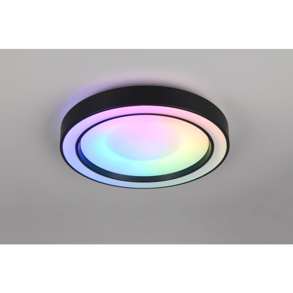 Reality Arco Plafondlamp LED Zwart, 1-licht, Afstandsbediening, Kleurwisselaar main product photo