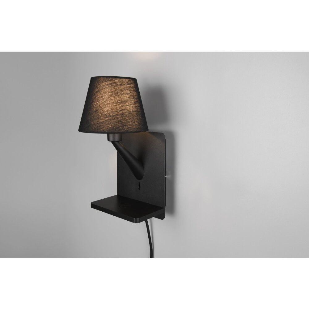 Trio verlichting Comfort Wandlamp Zwart, 1-licht main product photo