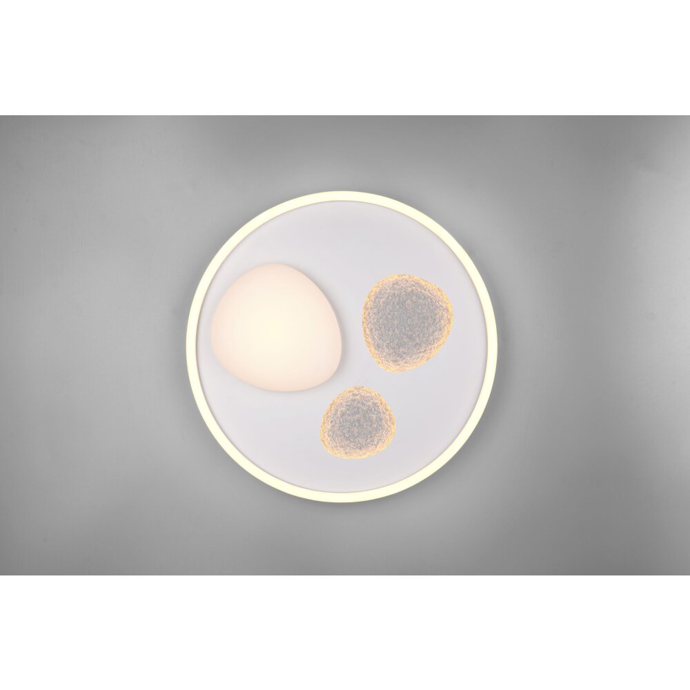 Trio verlichting Pebble Plafondlamp LED Wit, 1-licht, Afstandsbediening