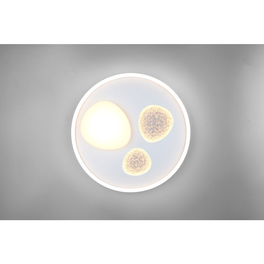 Trio verlichting Pebble Plafondlamp LED Wit, 1-licht, Afstandsbediening