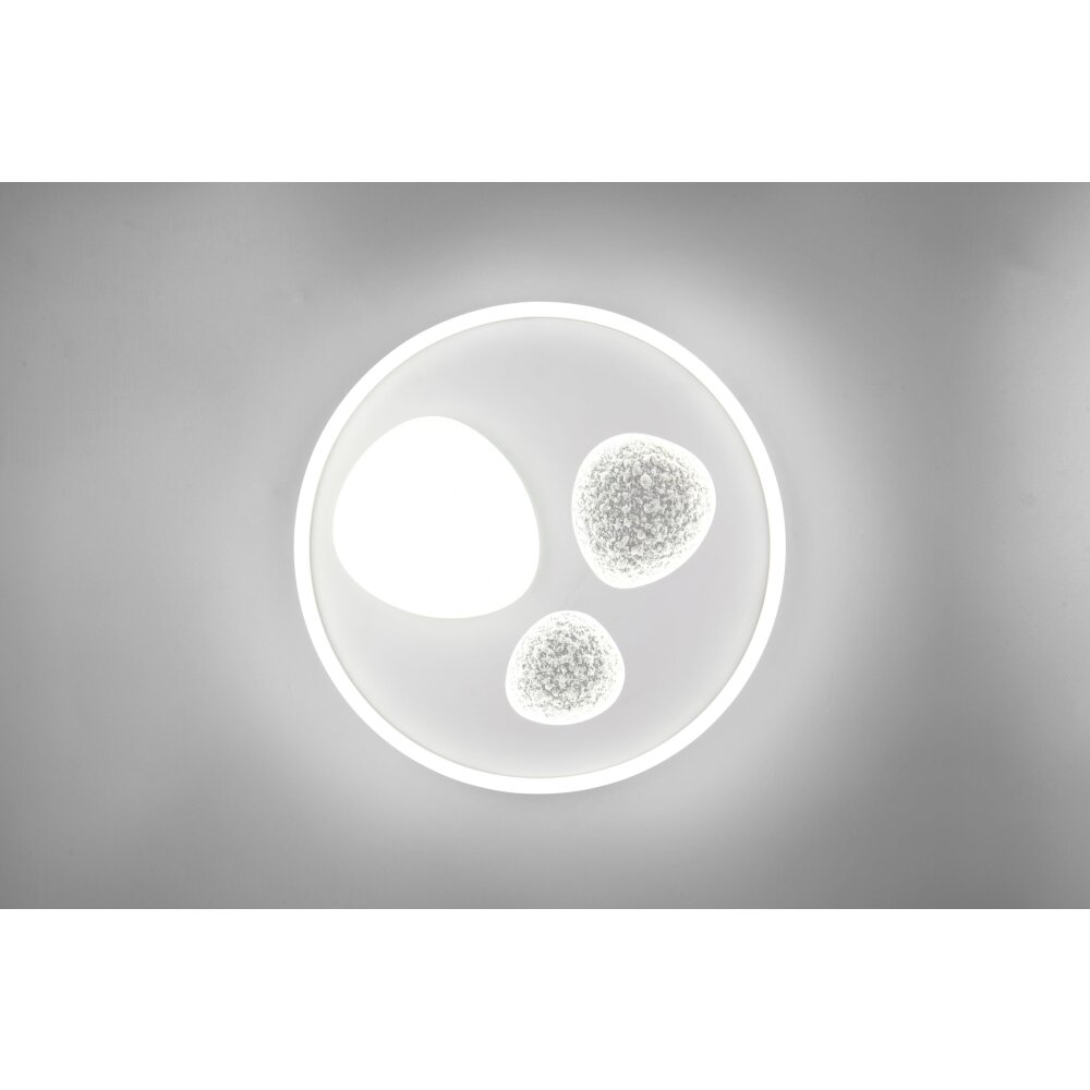 Trio verlichting Pebble Plafondlamp LED Wit, 1-licht, Afstandsbediening