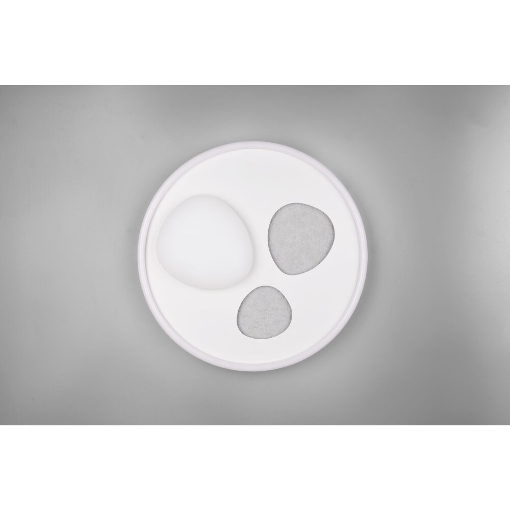 Trio verlichting Pebble Plafondlamp LED Wit, 1-licht, Afstandsbediening