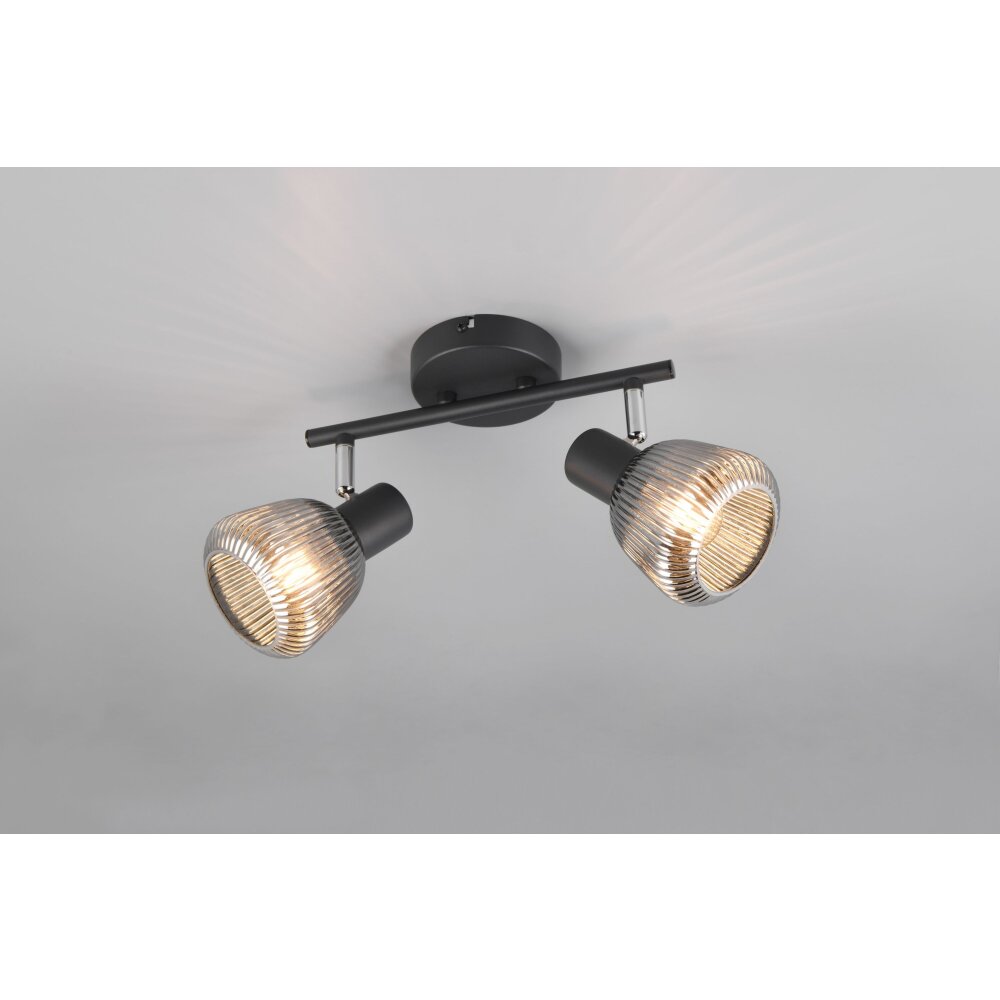 Trio verlichting Tarifa Plafondspot Zwart, 2-lichts main product photo