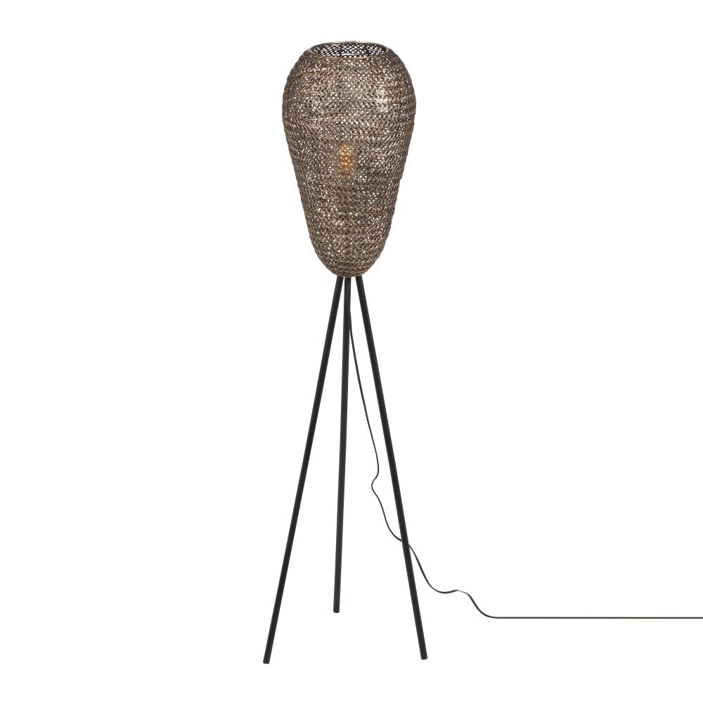 Trio verlichting ZIVA Staande lamp Oud messing, 1-licht main product photo
