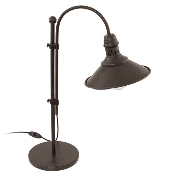 Eglo verlichting STOCKBURY Tafellamp Beige, Donkerbruin, 1-licht