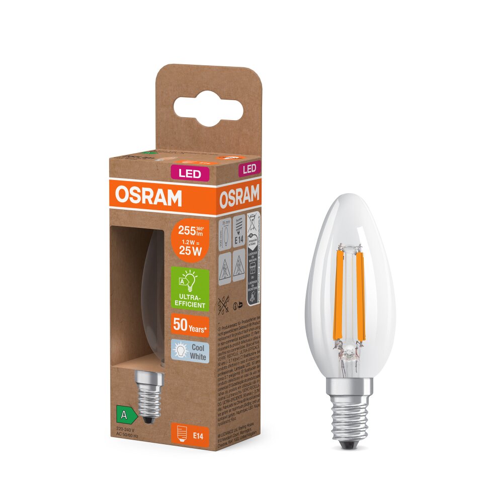 Osram E14 1.2 Watt neutraal wit 255 Lumen main product photo