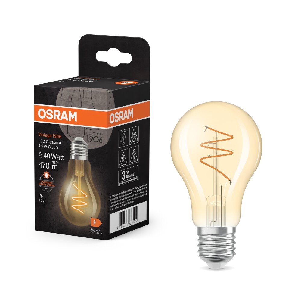 Osram E27 4.9 Watt warm wit 470 Lumen main product photo