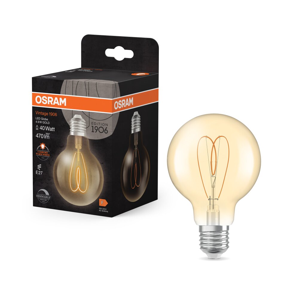 Osram E27 4.9 Watt warm wit dimbaar 470 Lumen main product photo