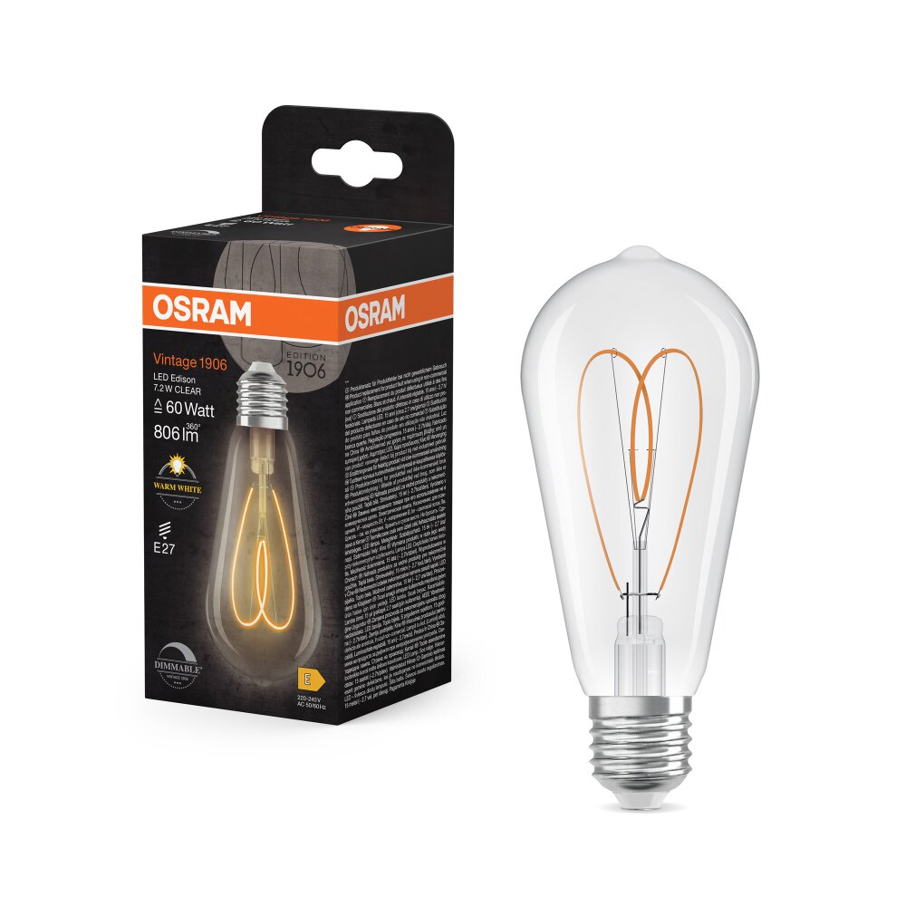 Osram E27 7.2 Watt warm wit dimbaar 806 Lumen main product photo