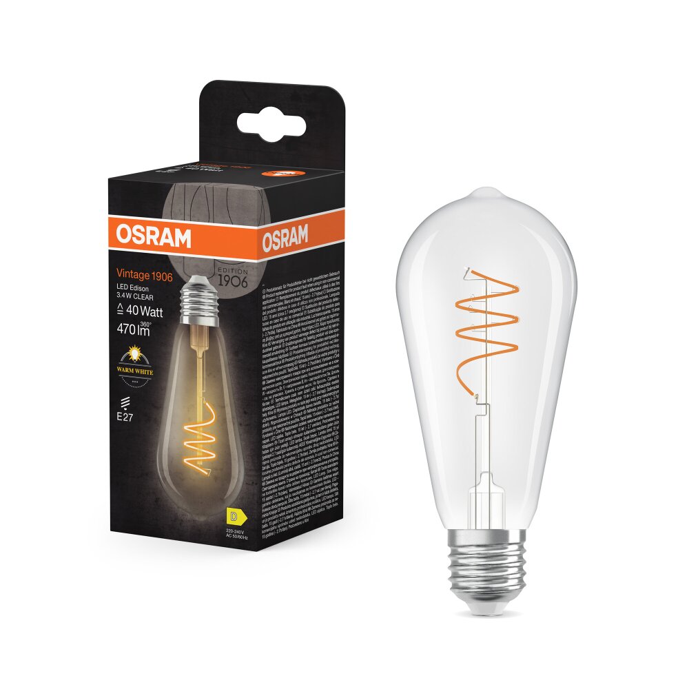 Osram E27 3.4 Watt warm wit 470 Lumen main product photo