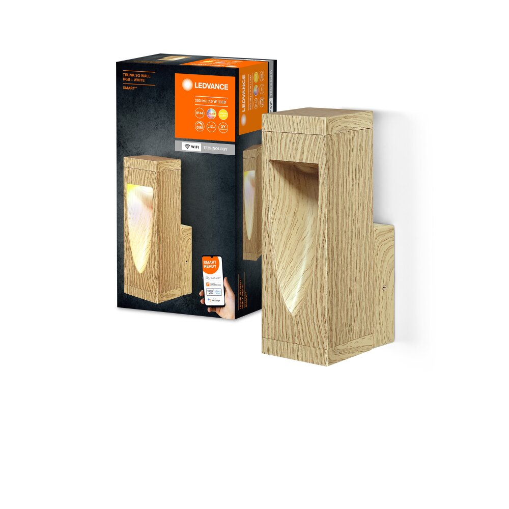 Ledvance WIF Buitenlicht LED houtlook, 1-licht, Kleurwisselaar main product photo