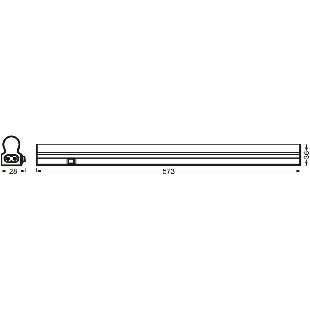 Ledvance Batten Armatuur voor onder de kast LED Wit, 1-licht, Bewegingsmelder