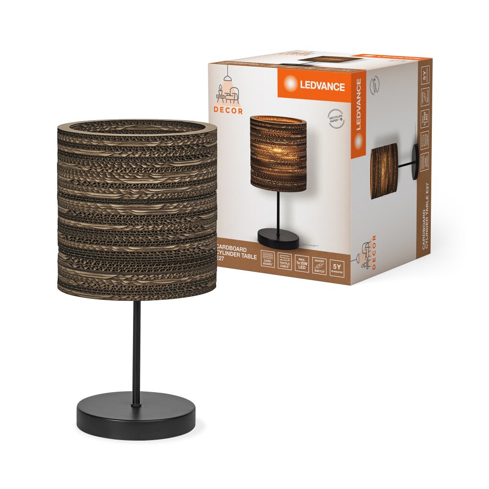 Ledvance DECOR Wand- en plafondlamp Bruin, 1-licht main product photo