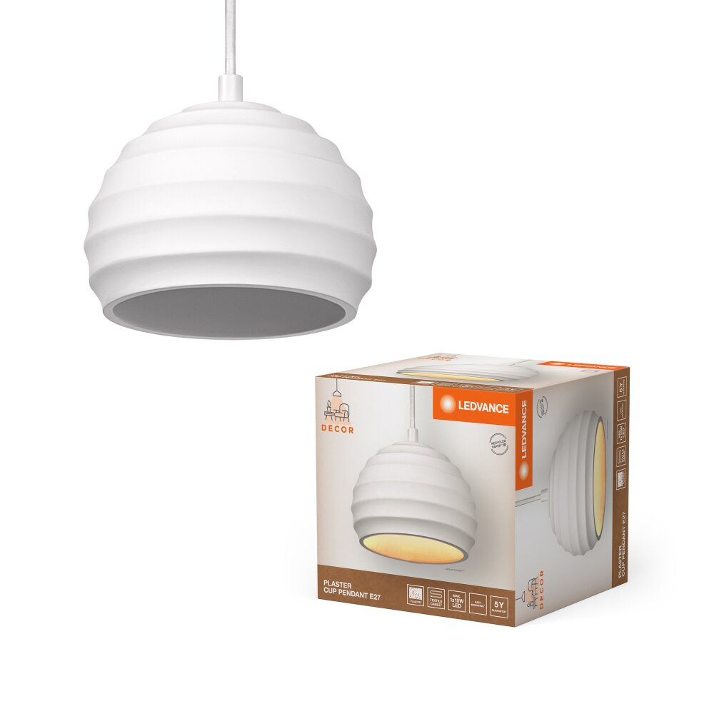 Ledvance DECOR Wand- en plafondlamp Wit, 1-licht main product photo