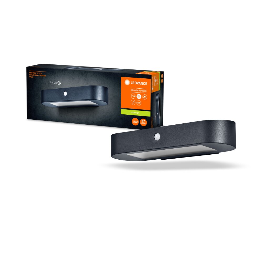 Ledvance ENDURA Wandlamp voor buiten LED Zwart, 1-licht, Bewegingsmelder main product photo