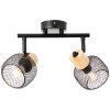 Briljante lampen Giada Plafondspot Zwart, 2-lichts