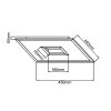 Briljante lampen Ellia Paneel LED Wit, 1-licht, Afstandsbediening