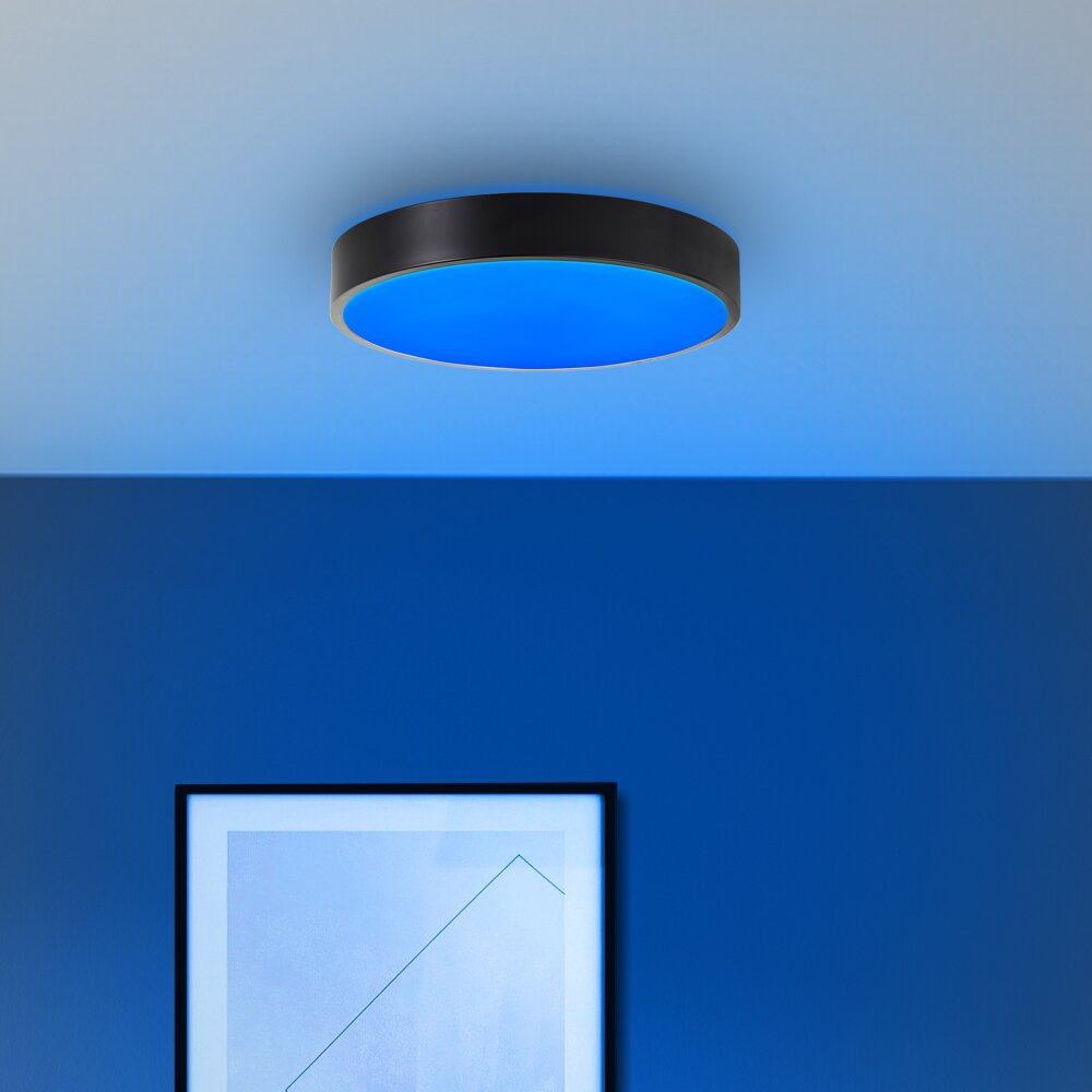 Briljante lampen Vadin Plafondlamp LED Zwart, 1-licht, Afstandsbediening main product photo