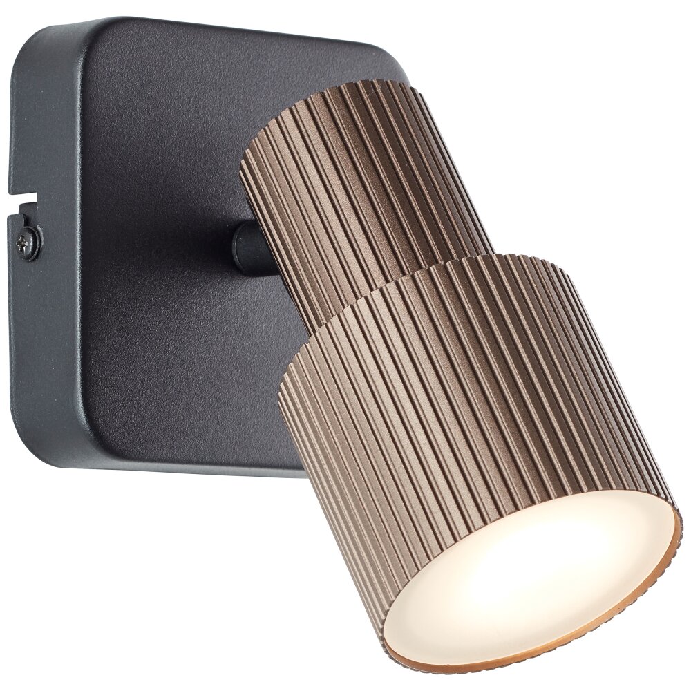 Briljante lampen Cadiz Wandspot LED Zwart, 1-licht main product photo