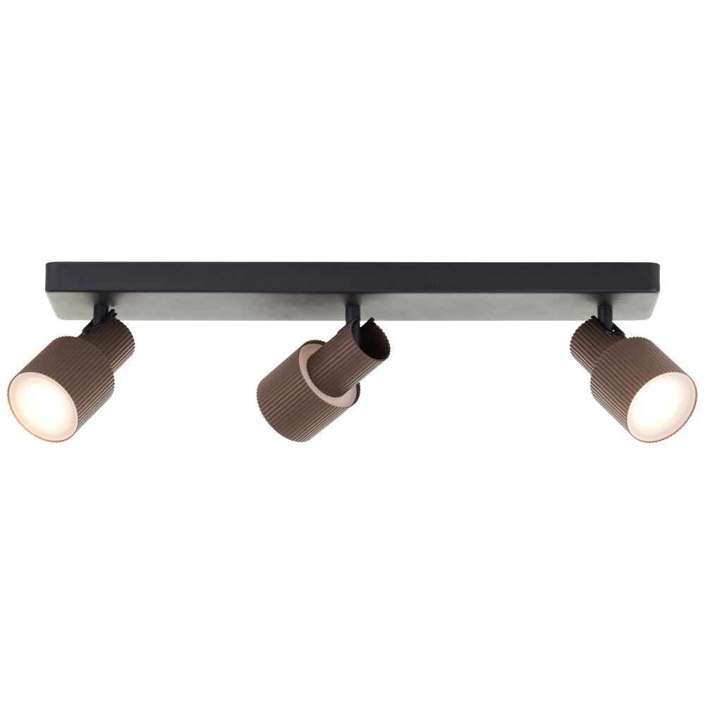 Briljante lampen Cadiz Plafondspot LED Zwart, 3-lichts main product photo