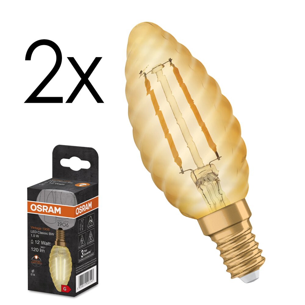 E14 LED 1.5 Watt warm wit 120 Lumen main product photo
