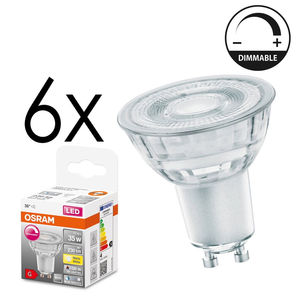 GU10 LED 3.7 Watt warm wit dimbaar 230 Lumen main product photo