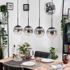 Gastor Hanglamp, Kogellampje, Hanglamp Duidelijk, Rookkleurig, 4-lichts