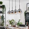 Gastor Hanglamp, Kogellampje, Hanglamp Duidelijk, Rookkleurig, 4-lichts