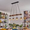 Koyoto Hanglamp, Kogellampje, Hanglamp Natuurlijke kleuren, Zwart, 4-lichts