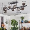 Chehalis Plafondlamp, Kogellampje Chroom, Duidelijk, Rookkleurig, 8-lichts