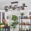Chehalis Plafondlamp, Kogellampje Chroom, Duidelijk, Rookkleurig, 8-lichts