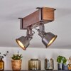 Pehefito Plafondlamp, Plafondspot Donkerbruin, Grijs, 2-lichts
