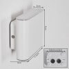 Paranhas Wandlamp voor buiten, Badkamerlamp, Licht omhoog & omlaag, Wandlamp Wit, 1-licht